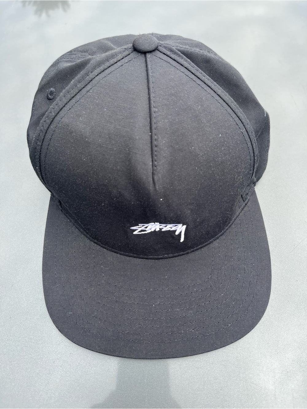 Stussy Black Script Logo Baseball Cap